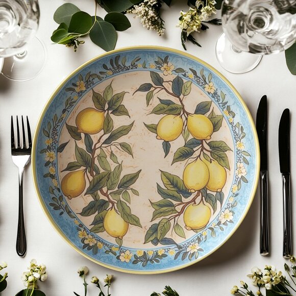 Lemon ThermoSaf Plate - Lemon Themed Plates for Zesty Summer - Picture 7 of 8